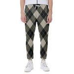Diamond Shapes Argyle Pattern Print Scuba Joggers