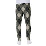 Diamond Shapes Argyle Pattern Print Scuba Joggers