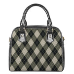Diamond Shapes Argyle Pattern Print Shoulder Handbag
