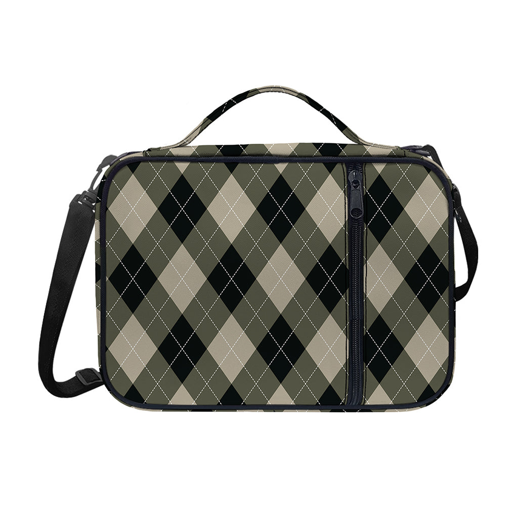 Diamond Shapes Argyle Pattern Print Shoulder Strap Bible Bag