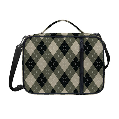 Diamond Shapes Argyle Pattern Print Shoulder Strap Bible Bag