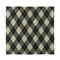 Diamond Shapes Argyle Pattern Print Silk Bandana