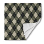 Diamond Shapes Argyle Pattern Print Silk Bandana