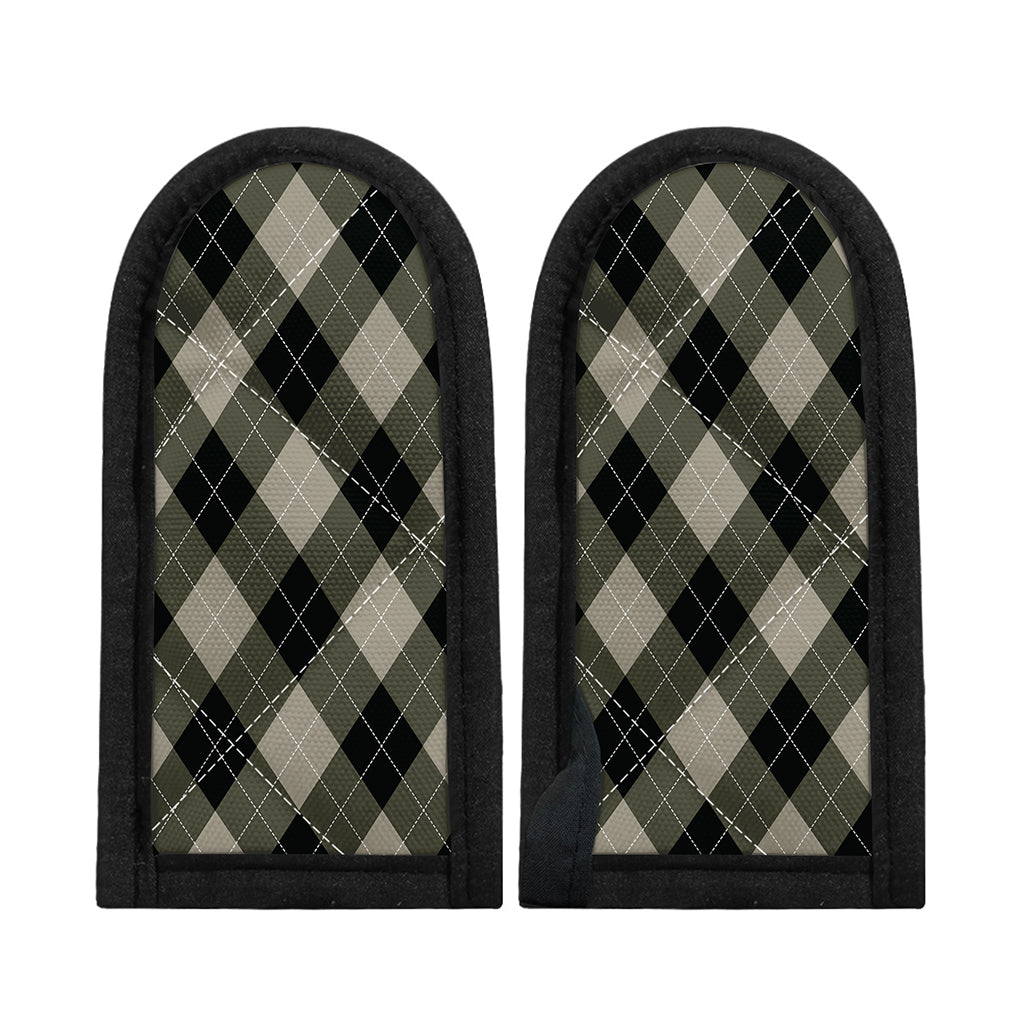 Diamond Shapes Argyle Pattern Print Skillet Handle Cover