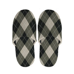 Diamond Shapes Argyle Pattern Print Slippers