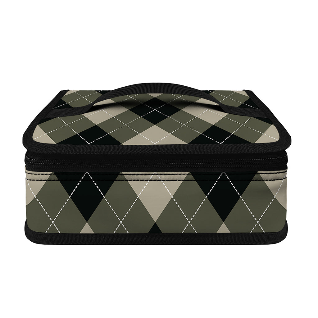 Diamond Shapes Argyle Pattern Print Small Lunch Bag