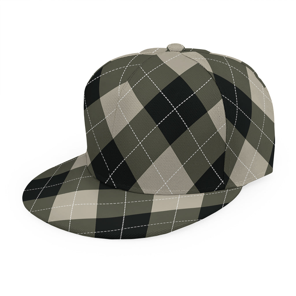 Diamond Shapes Argyle Pattern Print Snapback Cap