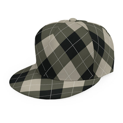 Diamond Shapes Argyle Pattern Print Snapback Cap