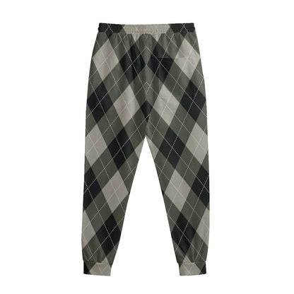 Diamond Shapes Argyle Pattern Print Sweatpants