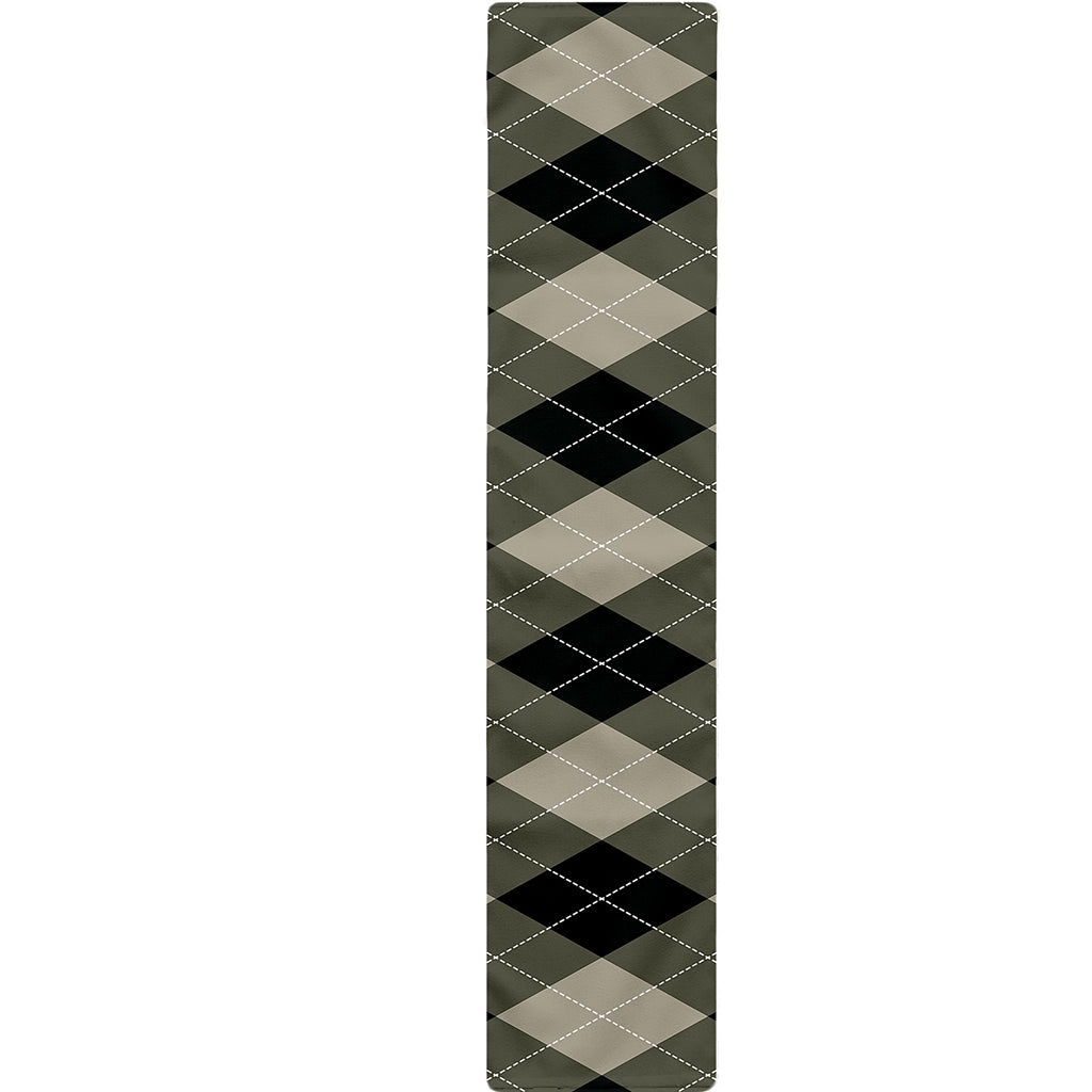 Diamond Shapes Argyle Pattern Print Table Runner