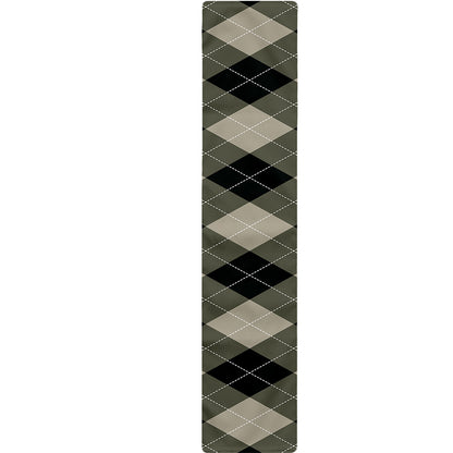 Diamond Shapes Argyle Pattern Print Table Runner