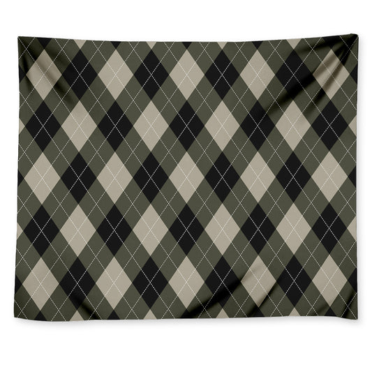 Diamond Shapes Argyle Pattern Print Tapestry