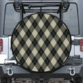 Diamond Shapes Argyle Pattern Print Tire Cover