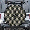 Diamond Shapes Argyle Pattern Print Tire Cover With Camera Hole
