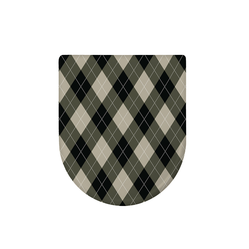 Diamond Shapes Argyle Pattern Print Toilet Lid Cover