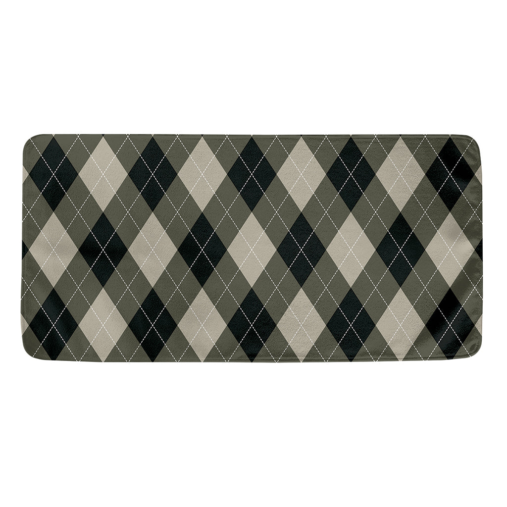 Diamond Shapes Argyle Pattern Print Towel