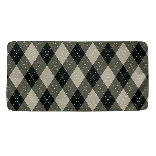 Diamond Shapes Argyle Pattern Print Towel