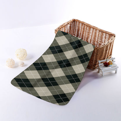 Diamond Shapes Argyle Pattern Print Towel