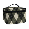 Diamond Shapes Argyle Pattern Print Travel Makeup Bag