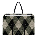 Diamond Shapes Argyle Pattern Print Utility Tote Bag