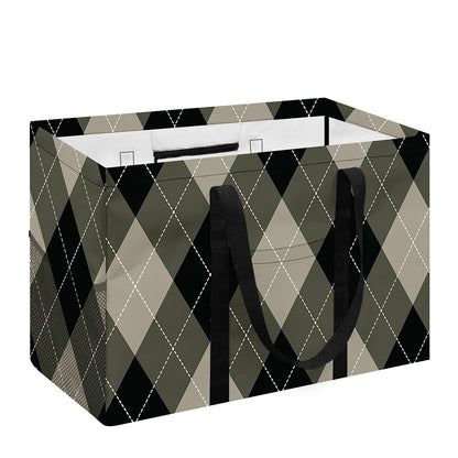Diamond Shapes Argyle Pattern Print Utility Tote Bag