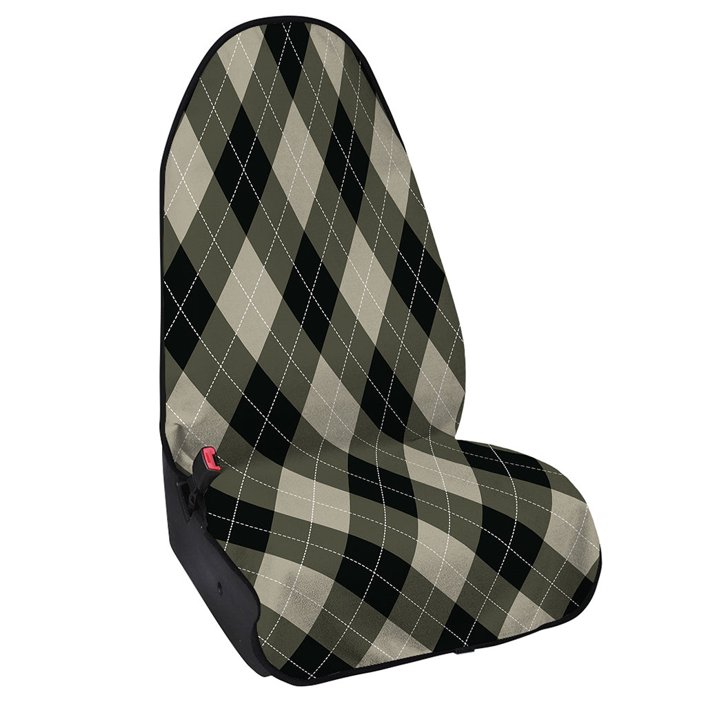 Diamond Shapes Argyle Pattern Print Waterproof Car Seat Cover