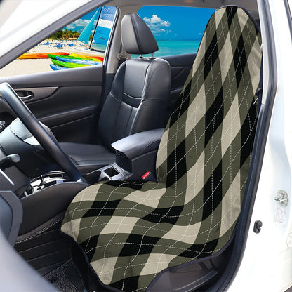 Diamond Shapes Argyle Pattern Print Waterproof Car Seat Cover