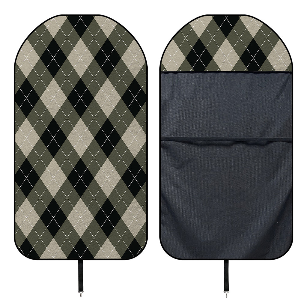 Diamond Shapes Argyle Pattern Print Waterproof Car Seat Cover