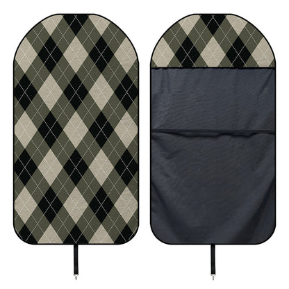 Diamond Shapes Argyle Pattern Print Waterproof Car Seat Cover