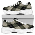 Diamond Shapes Argyle Pattern Print White Chunky Shoes