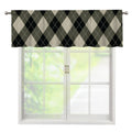 Diamond Shapes Argyle Pattern Print Window Valance