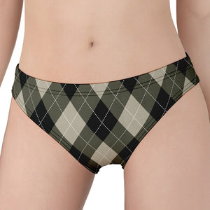 Diamond Shapes Argyle Pattern Print Women's Panties