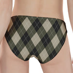 Diamond Shapes Argyle Pattern Print Women's Panties