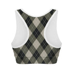 Diamond Shapes Argyle Pattern Print Women's Sports Bra