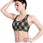Diamond Shapes Argyle Pattern Print Women's Sports Bra