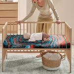 Digital Glitch Astronaut Skull Print Baby Crib Sheet