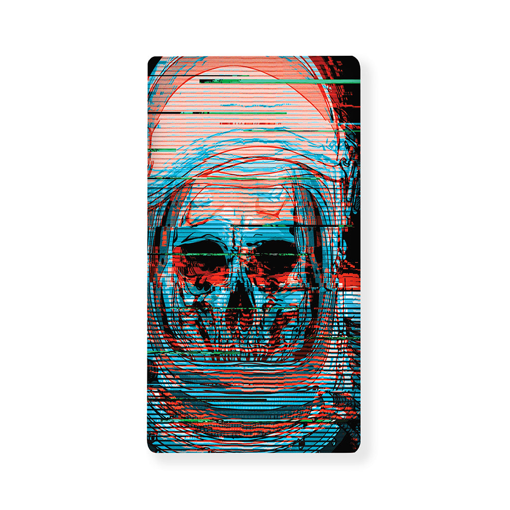 Digital Glitch Astronaut Skull Print Baby Crib Sheet