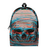 Digital Glitch Astronaut Skull Print Backpack