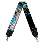 Digital Glitch Astronaut Skull Print Bag Strap