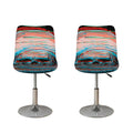Digital Glitch Astronaut Skull Print Bar Stool Covers