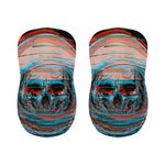 Digital Glitch Astronaut Skull Print Bar Stool Covers