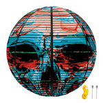 Digital Glitch Astronaut Skull Print Basketball
