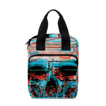 Digital Glitch Astronaut Skull Print Bible Tote Bag