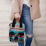 Digital Glitch Astronaut Skull Print Bible Tote Bag