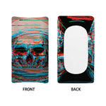 Digital Glitch Astronaut Skull Print Changing Pad Cover