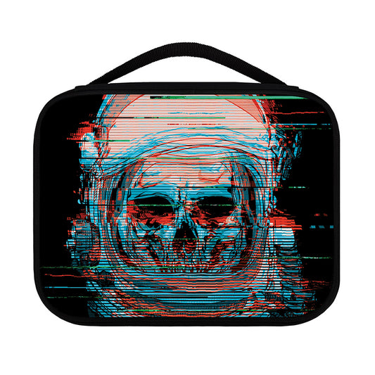 Digital Glitch Astronaut Skull Print Classic Bible Case