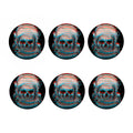 Digital Glitch Astronaut Skull Print Coaster Set