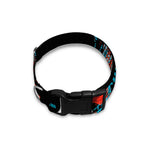 Digital Glitch Astronaut Skull Print Dog Collar