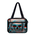 Digital Glitch Astronaut Skull Print Double Strap Bible Bag