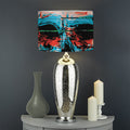Digital Glitch Astronaut Skull Print Drum Lamp Shade